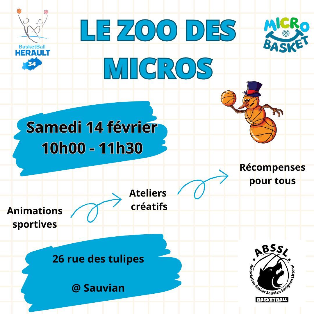 Prochain rassemblement de Microbasket "Zoo des Micros" organisé par le CD34
